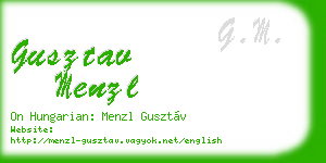 gusztav menzl business card